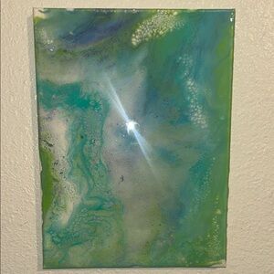 Oceanic Hues Abstract Canvas Art